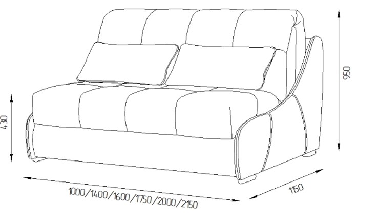 Прямой диван Токио 190 (ППУ) в Новосибирске - изображение 2