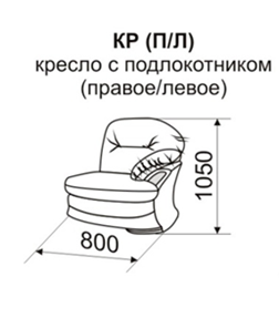 Кресло с подлокотником КР П в Новосибирске
