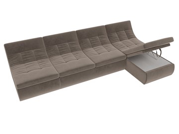 Модульный раскладной диван Холидей, Коричневый (велюр) в Новосибирске - предосмотр 6