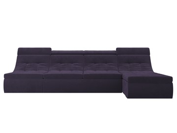Модульный угловой диван Холидей люкс, Фиолетовый (велюр) в Новосибирске - предосмотр 3
