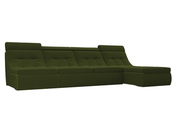 Модульный угловой диван Холидей люкс, Зеленый (микровельвет) в Новосибирске