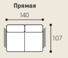 Модуль прямой без механизма Виктория 140*107 см в Новосибирске