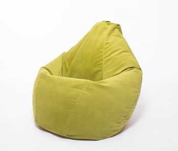 Кресло-мешок Груша малое, велюр однотон, травянное в Бердске