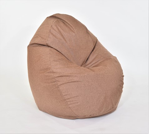 Кресло-мешок Макси, рогожка, 150х100, коричневый в Новосибирске - изображение