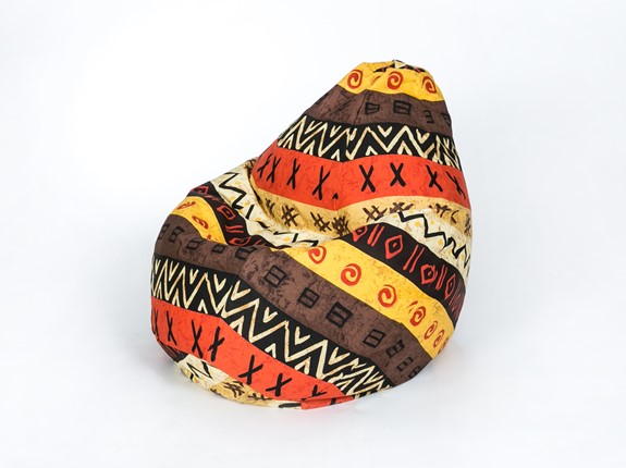 Кресло-мешок Груша малое, жаккард, африкан в Новосибирске - изображение