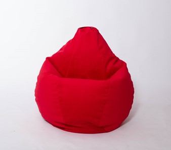 Кресло-мешок Груша малое, велюр однотон, красное в Новосибирске - предосмотр 2