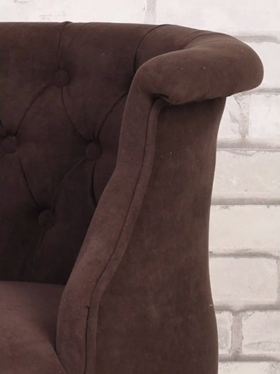 Кресло Бархат (темно-коричневый/темно-коричневый) в Новосибирске - изображение 3