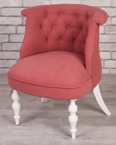 Кресло Элевуд Бархат (ярко-розовый/белый) в Новосибирске