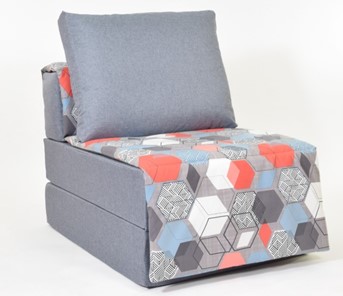 Бескаркасное кресло-кровать Харви, серый - геометрия в Новосибирске - предосмотр