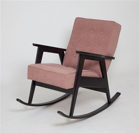 Кресло-качалка Ретро (венге / RS 12 - розовый) в Новосибирске - изображение