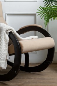 Кресло-качалка в гостиную Корсика, ткань Amigo Beige 34-Т-AB в Новосибирске - предосмотр 6