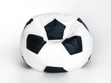 Кресло-мешок Мяч большой, бело-черный в Новосибирске