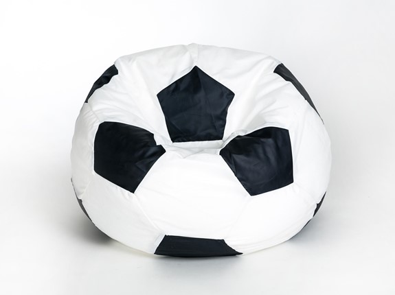 Кресло-мешок Мяч большой, бело-черный в Новосибирске - изображение