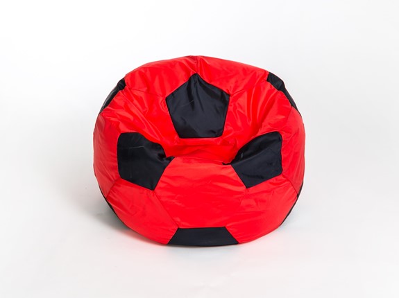 Кресло-мешок Мяч большой, красно-черный в Новосибирске - изображение