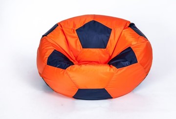 Кресло-мешок Мяч большой, оранжево-черный в Новосибирске