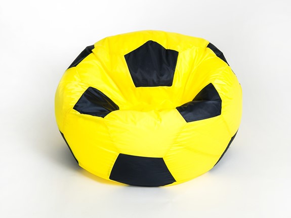 Кресло-мешок Мяч малый, желто-черный в Новосибирске - изображение