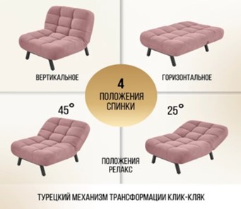 Кресло на ножках Абри опора металл (розовый) в Новосибирске - предосмотр 10