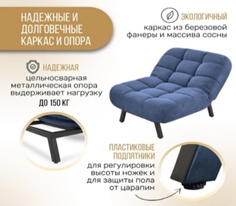 Кресло-кровать Абри опора металл (синий) в Новосибирске - предосмотр 10