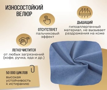 Кресло-кровать Абри опора металл (синий) в Новосибирске - предосмотр 9