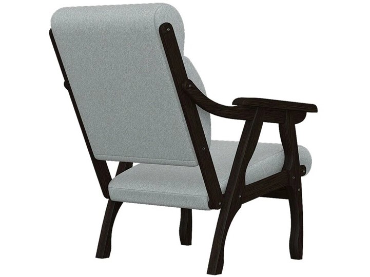 Кресло Вега 10 ткань серый, каркас венге в Новосибирске - изображение 2