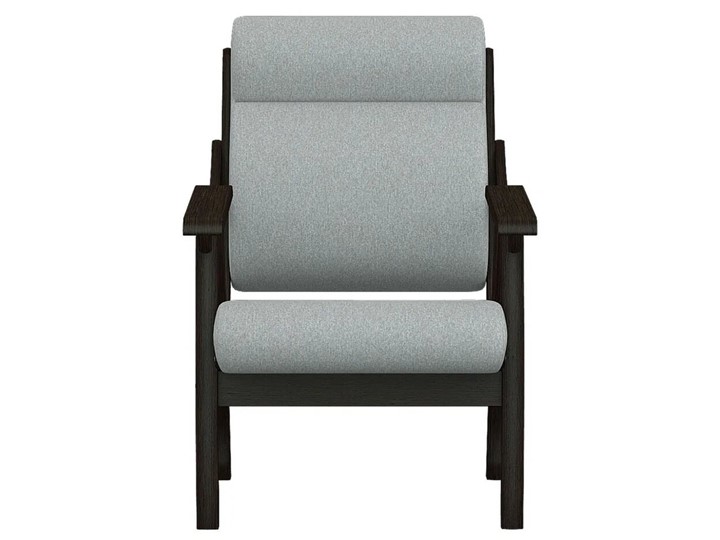 Кресло Вега 10 ткань серый, каркас венге в Новосибирске - изображение 4