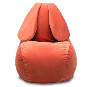Кресло-мешок Зайка (длинные уши), оранжевый в Новосибирске - предосмотр