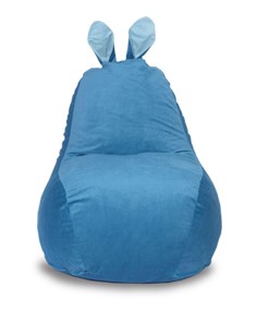 Кресло-мешок Зайка (короткие уши), синий в Новосибирске - предосмотр