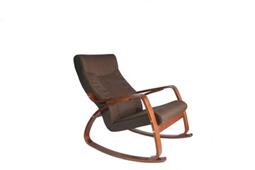 Кресло-качалка Женева, ткань шоколад в Новосибирске