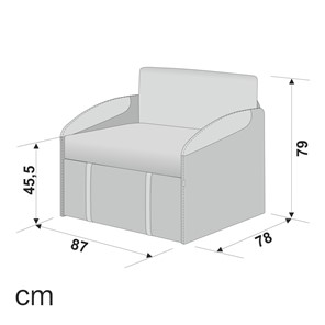 Кресло-кровать Polto серо-коричневый/шалфей (рогожка) в Новосибирске - предосмотр 15