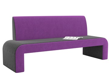 Кухонный диван Кармен, Черный/Фиолетовый (микровельвет) в Новосибирске - предосмотр