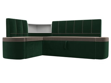 Кухонный диван Тефида, Коричневый\Зеленый (Велюр) в Новосибирске