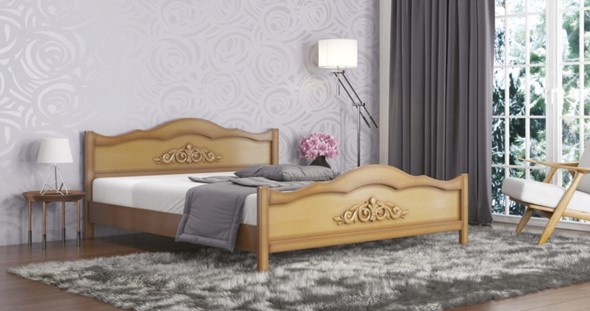 Кровать 2-спальная Виктория 160*195 с основанием в Новосибирске - изображение