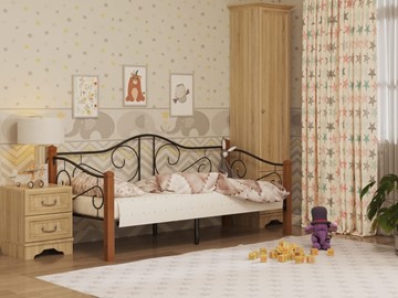 Кровать односпальная детская Гарда 7, 90х200, черная в Новосибирске