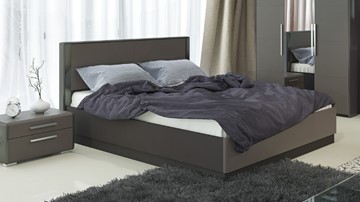 Двуспальная кровать с механизмом Наоми 1600, цвет Фон серый, Джут СМ-208.01.02 в Новосибирске - предосмотр