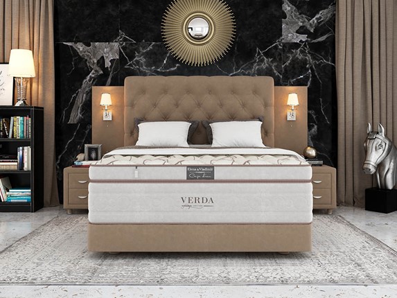 Кровать спальная Alliance/Podium M 160х200, Флок (Велсофт Какао) в Новосибирске - изображение