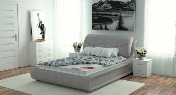 Двуспальная кровать с механизмом Сицилия 180х200 (с коробом) в Новосибирске - изображение