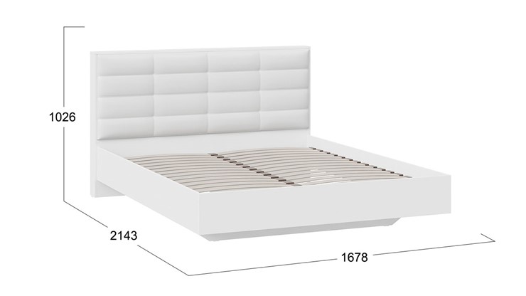 Кровать двуспальная Агата тип 1 (Белый) в Новосибирске - изображение 2