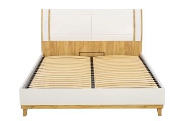 Двуспальная кровать Бари 1600 с подъёмным механизмом Дуб Золотой/Белый ЛД 698.220 в Новосибирске - предосмотр 9