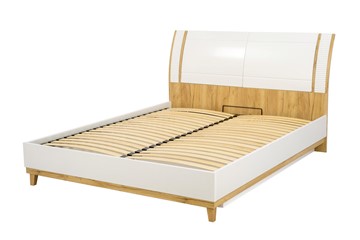 Двуспальная кровать Бари 1600 с подъёмным механизмом Дуб Золотой/Белый ЛД 698.220 в Новосибирске - предосмотр 11