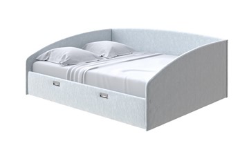 Двуспальная кровать Bono 160х200, Флок (Бентлей Светло-серый) в Новосибирске