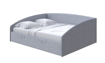 Двуспальная кровать Bono 160х200, Рогожка (Levis 83 Светло-Серый) в Новосибирске