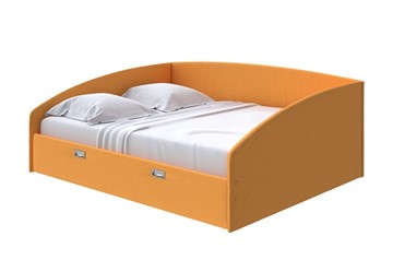 Спальная кровать Bono 160х200, Велюр (Scandi Cotton 18 Шафран) в Новосибирске