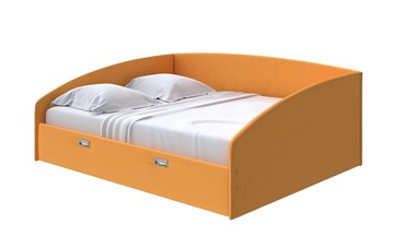 Кровать спальная Bono 180х200, Велюр (Scandi Cotton 18 Шафран) в Новосибирске