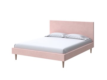 Спальная кровать Claro 160х200, Велюр (Ultra Розовый мусс) в Новосибирске