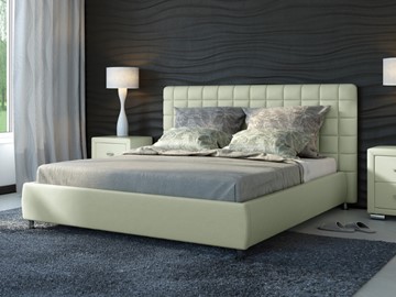 Кровать в спальню Corso-3 160х200, Экокожа (Зеленое яблоко) в Новосибирске