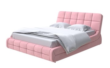 Двуспальная кровать Corso-6 160х200, Велюр (Casa Жемчужно-розовый) в Новосибирске