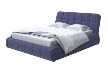 Кровать спальная Corso-6 200х200, Рогожка (Firmino Полуночный синий) в Новосибирске