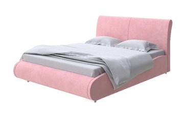 Кровать в спальню Corso-8 Lite 200x200, Велюр (Casa Жемчужно-розовый) в Новосибирске