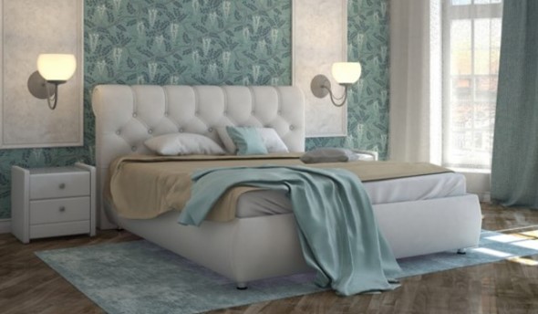 Кровать в спальню Gondola 100 с ортопедической решеткой 200х200 в Новосибирске - изображение