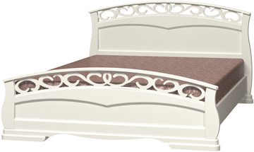 Двуспальная кровать Грация-1 (Белый Античный) 160х200 в Новосибирске - предосмотр 1